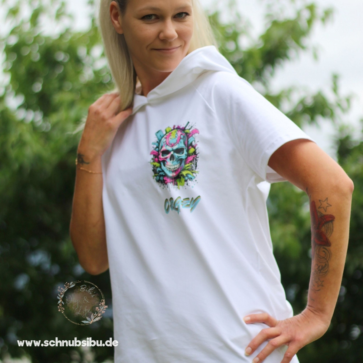 Bügelbild Colorful Skull